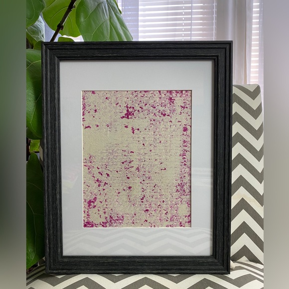 Other - Abstract Acrylic Original Painting On Canvas Paper 9X12 Pink